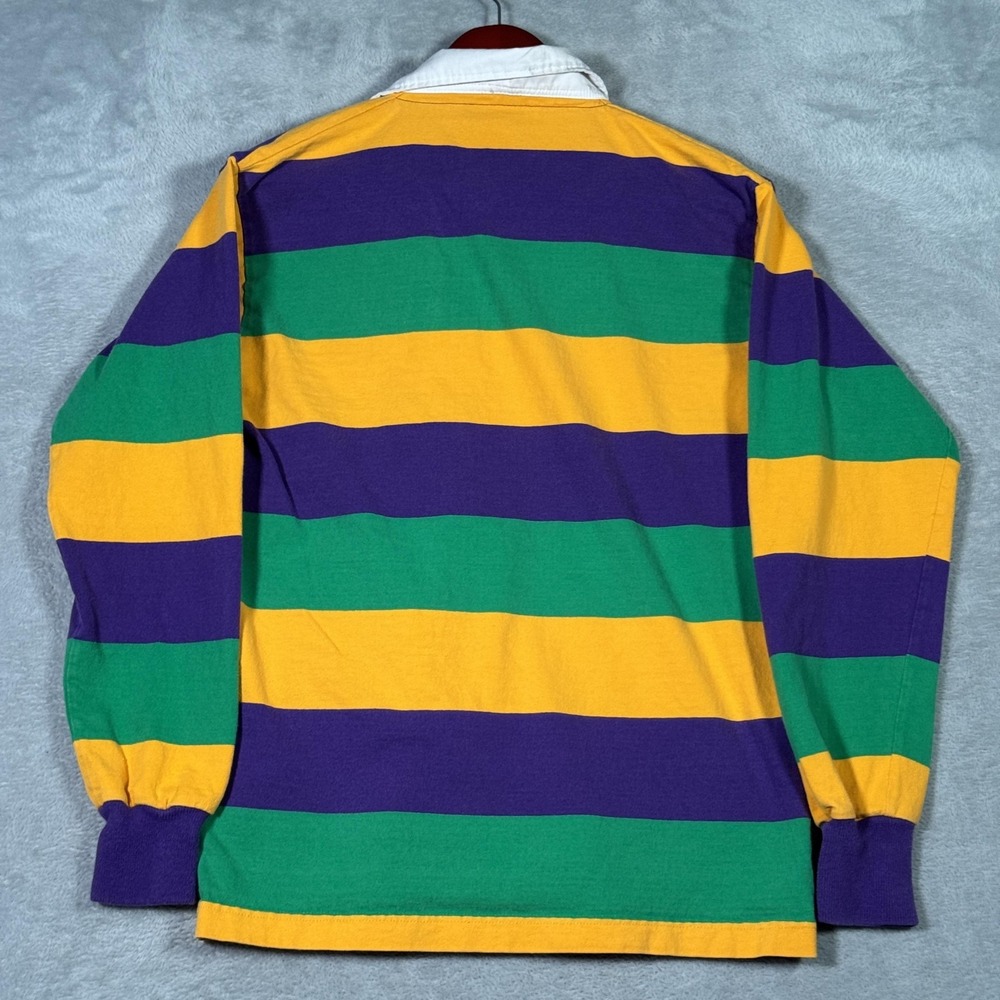 Tulane Green Wave Shirt Mens Medium Multi Color NCAA Rugby Barbarian Long Sleeve - Picture 7 of 9